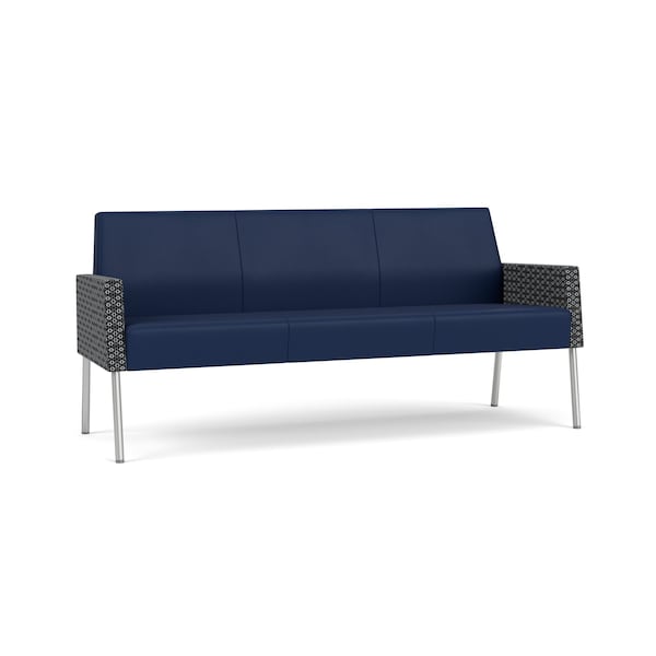 Lesro Mystic Lounge Reception Sofa, Silver, MD Ink Back, MD Ink Seat, RS Echo Arm Panels ML1601 - main